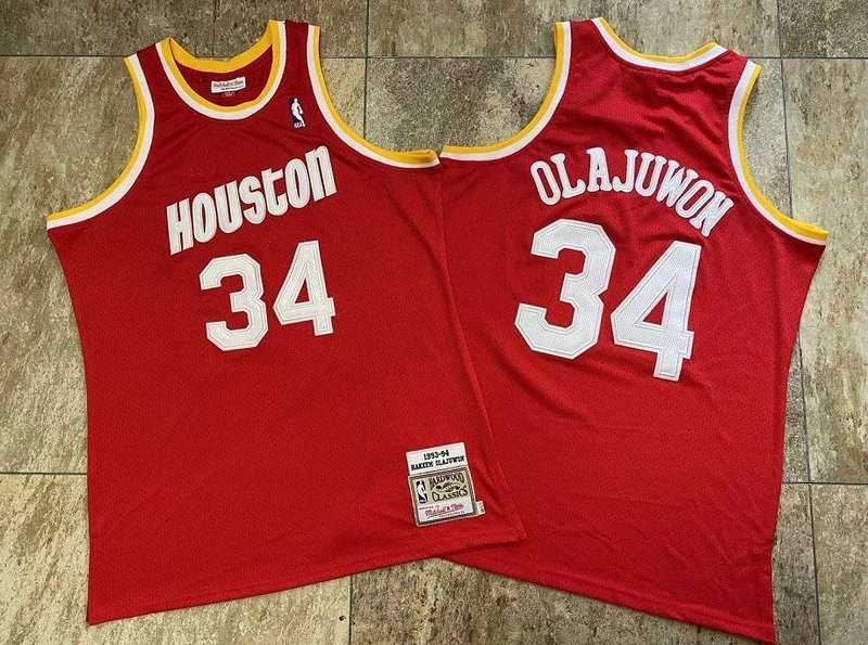 Rockets 34 Hakeem Olajuwon Red 1993-94 Hardwood Classics Jersey Mixiu,We sell and wholesale Rockets 34 Hakeem Olajuwon Red 1993-94 Hardwood Classics Jersey Mixiu on line form chian!